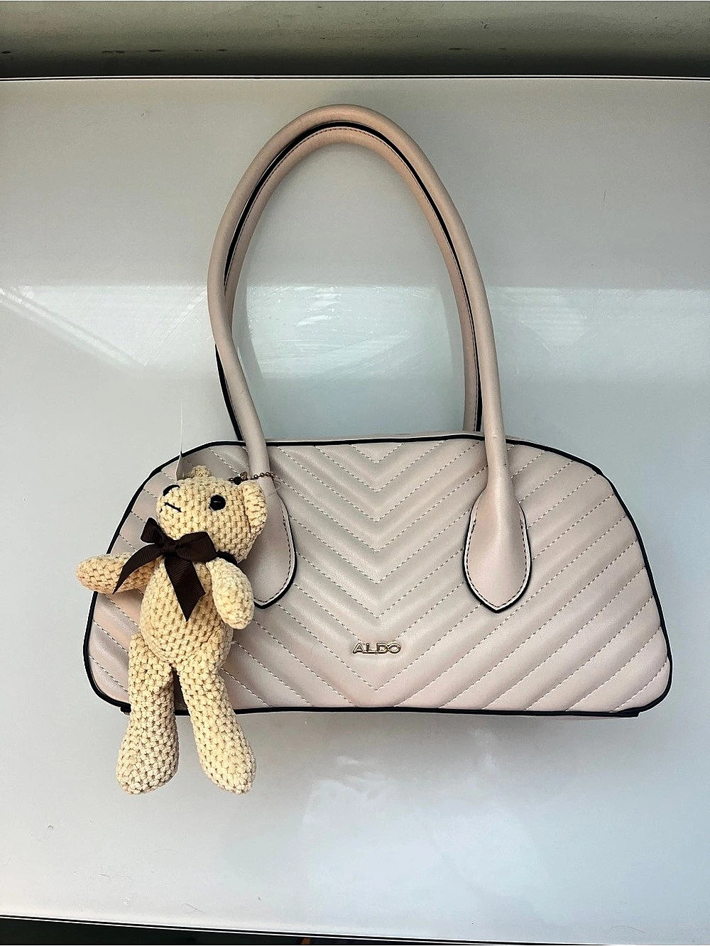 ALDO MIRRORCAM Quilted Shoulder Bag in Pink NWT